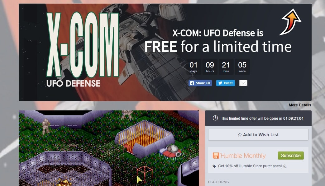 Humble Bundle แจกเกมคราสสิค “X-COM: UFO Defense” กดรับได้เลย