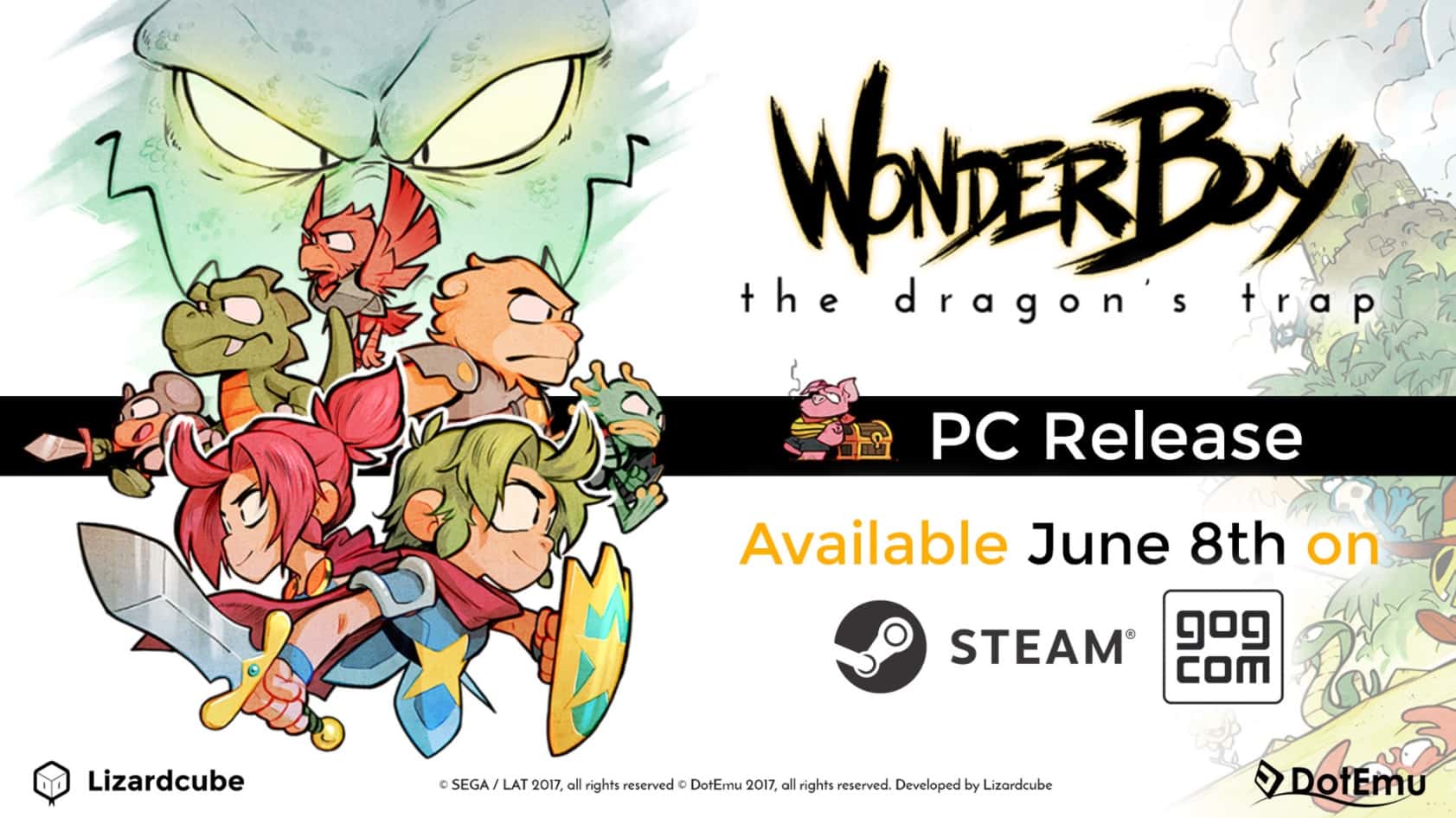 Wonder Boy: The Dragon’s Trap เกมรีเมคจากเกมฉบับคราสสิค ลง PC วันที่ 9 มิ.ย. นี้