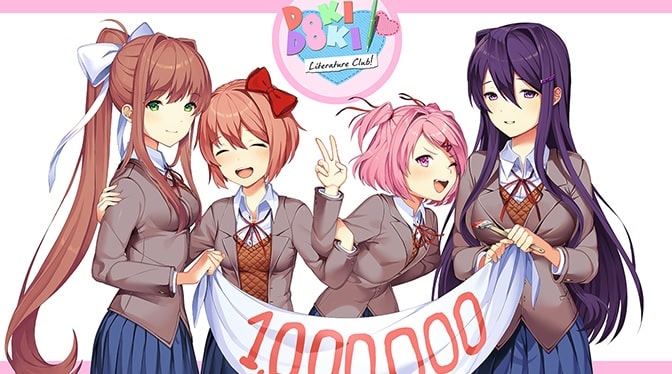 DOKI DOKI LITERATURE CLUB มีคนดาวโหลดเล่นทะลุ 1 ล้านคนแล้ว!